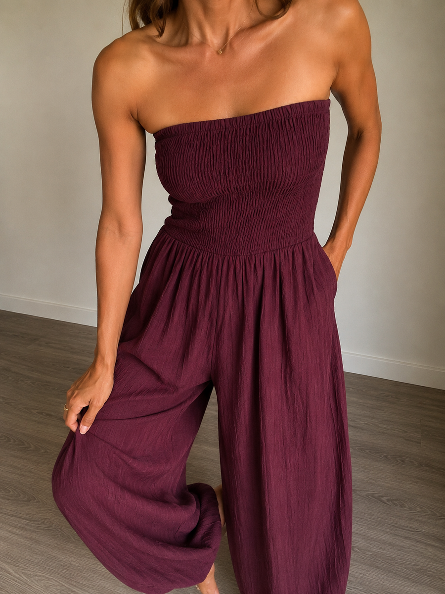 Mono smocked berenjena