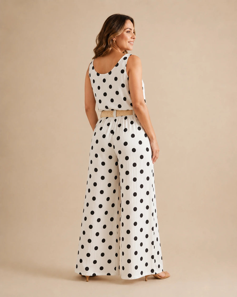 Conjunto de lunares (top + pantalón ancho)