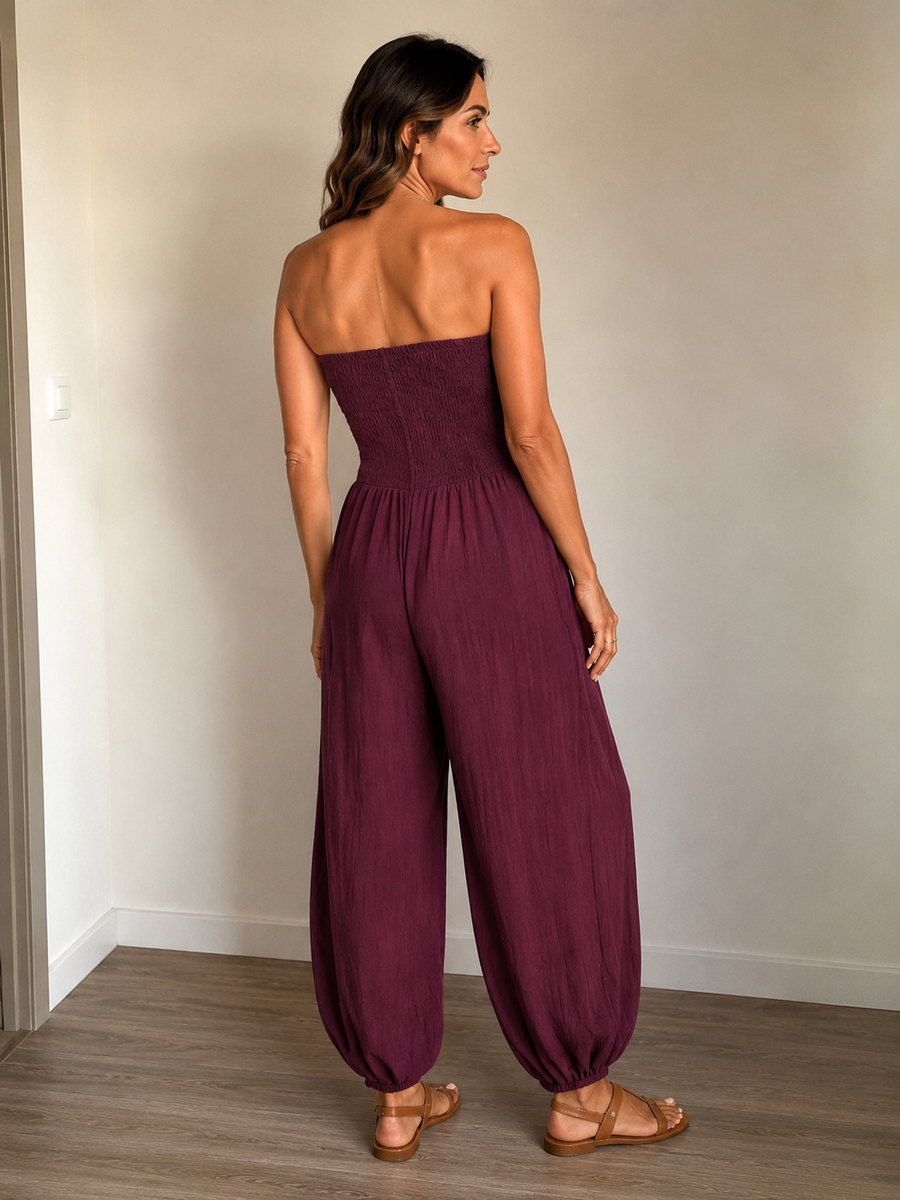 Mono smocked berenjena