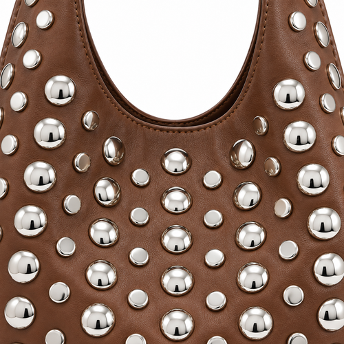 Bolso tachuelas plateadas Marrakech