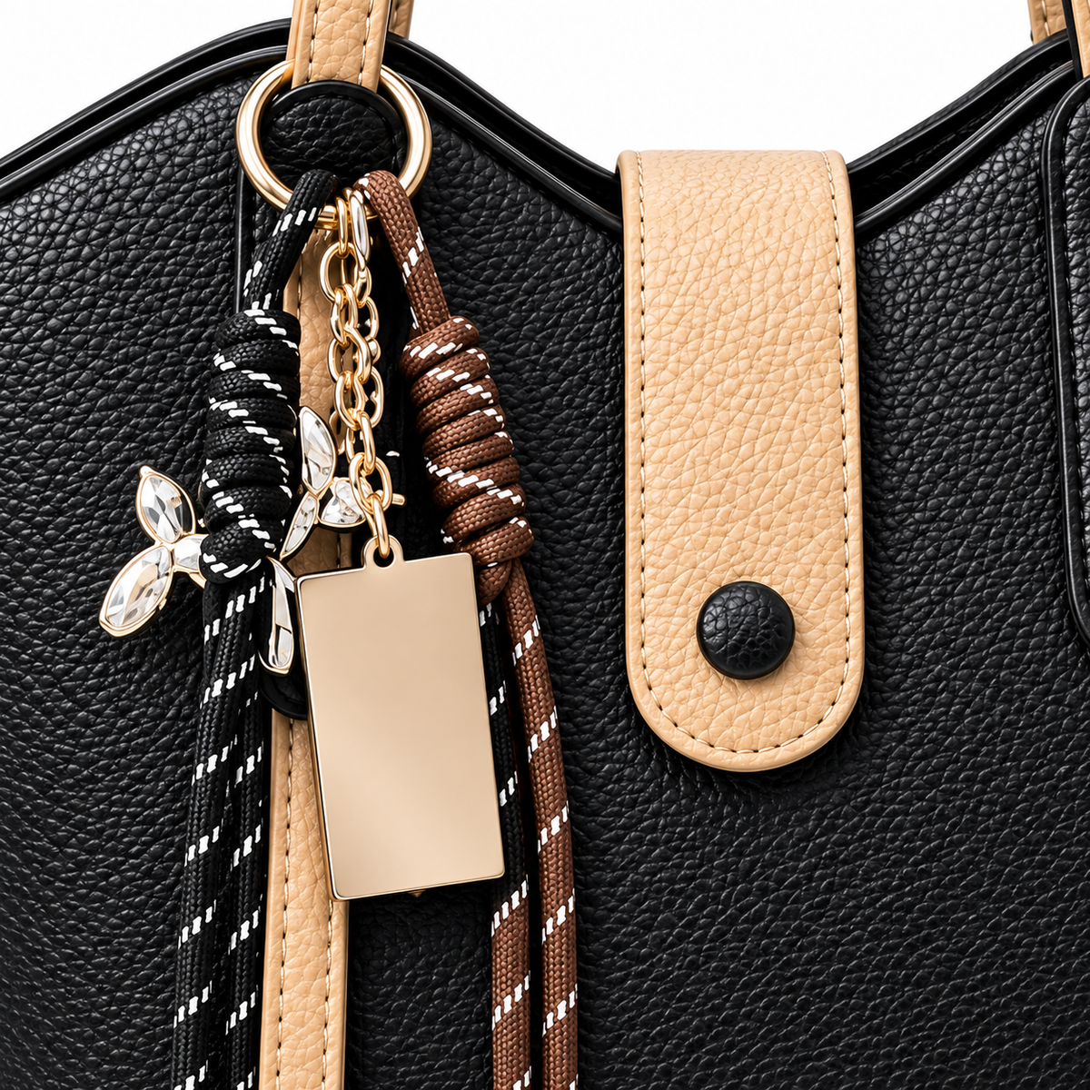 Tote negro Siena - detalle
