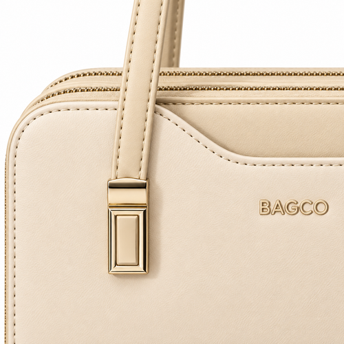 Bolso caja crema Milano
