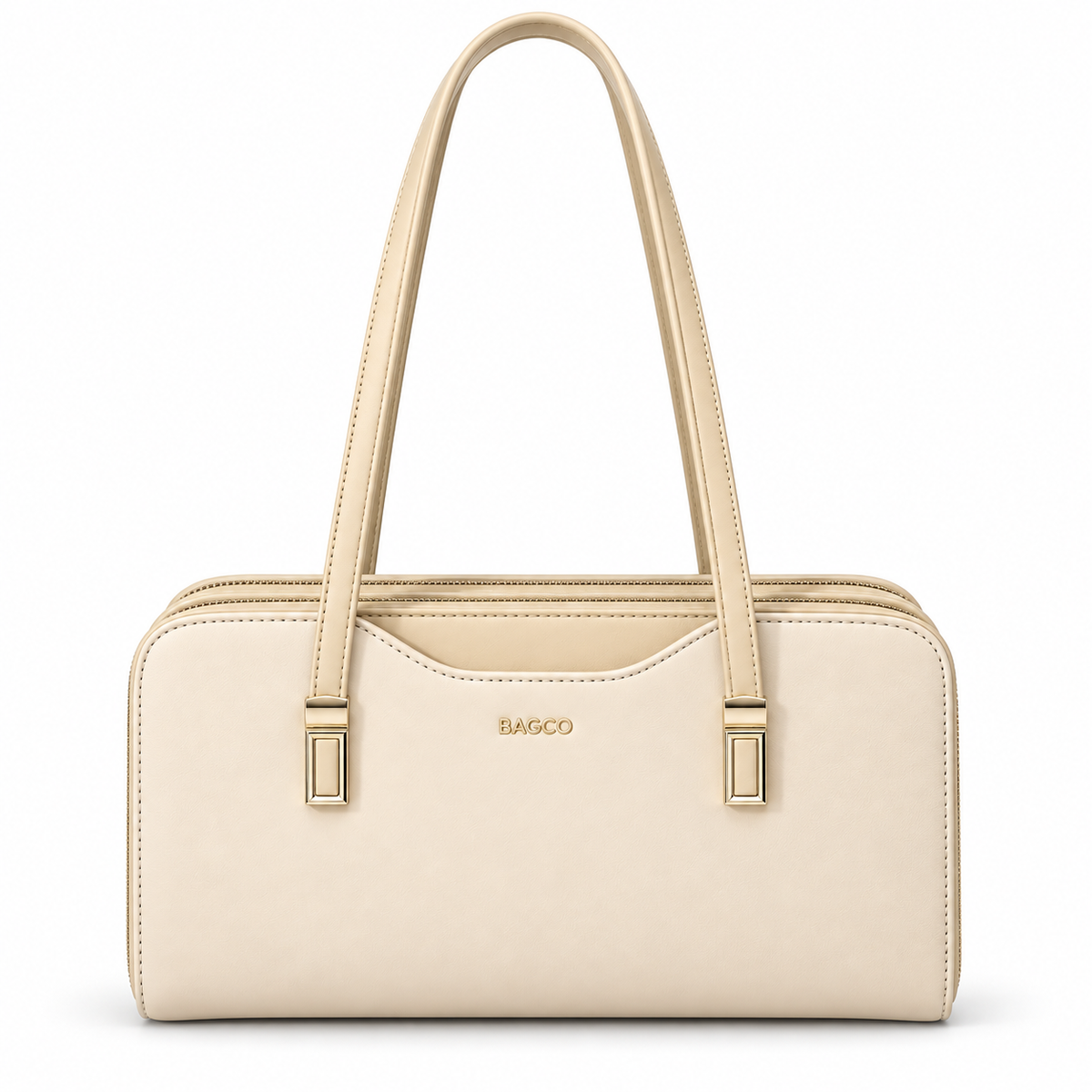 Bolso caja crema Milano