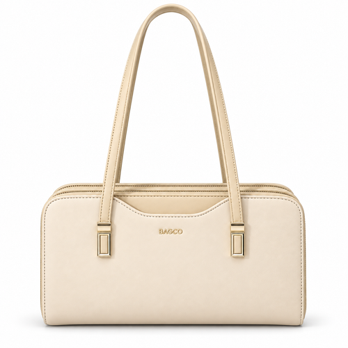 Bolso caja crema Milano
