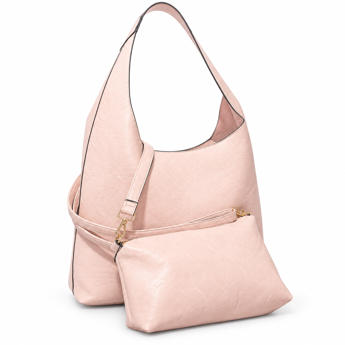Hobo rosa empolvado Cala - con neceser