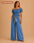 Conjunto denim smocked - Últimas unidades