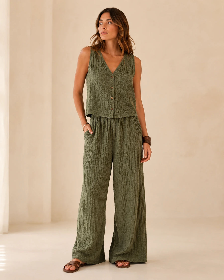 Conjunto co-ord crinkle