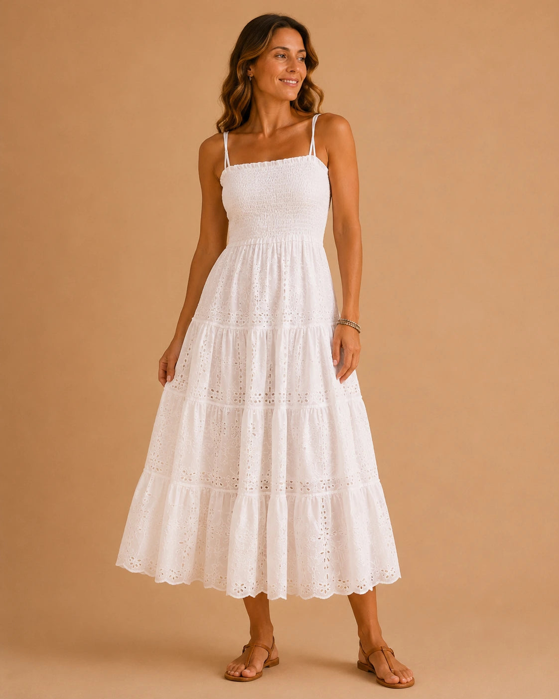 Vestido de encaje blanco