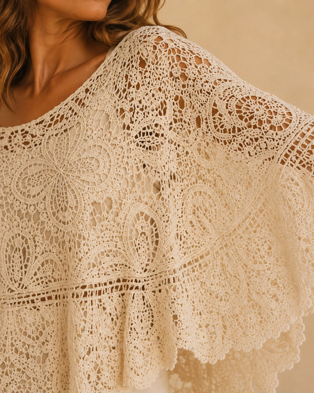 Poncho de crochet