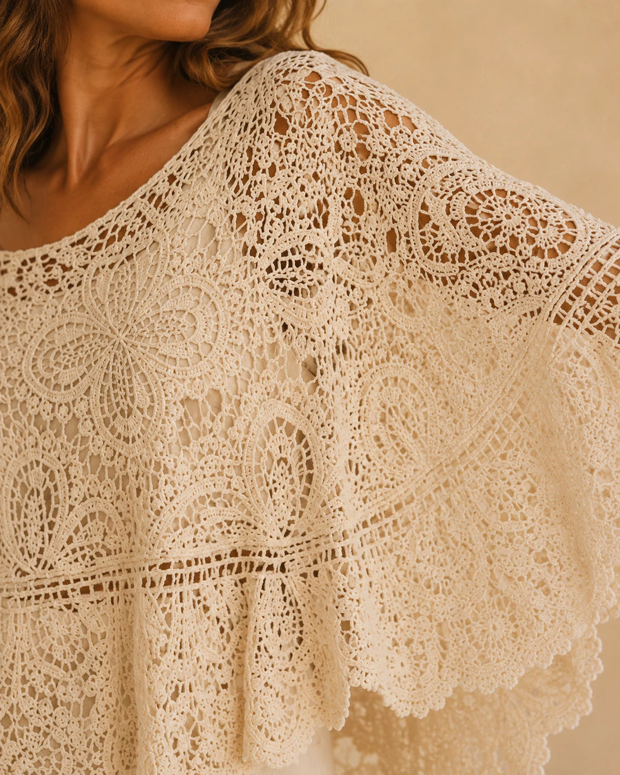 Poncho de crochet