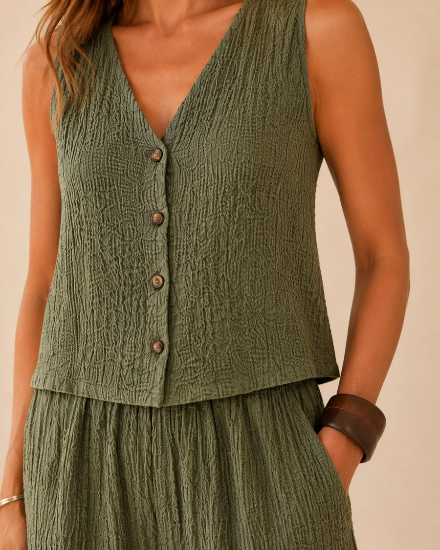 Conjunto co-ord crinkle