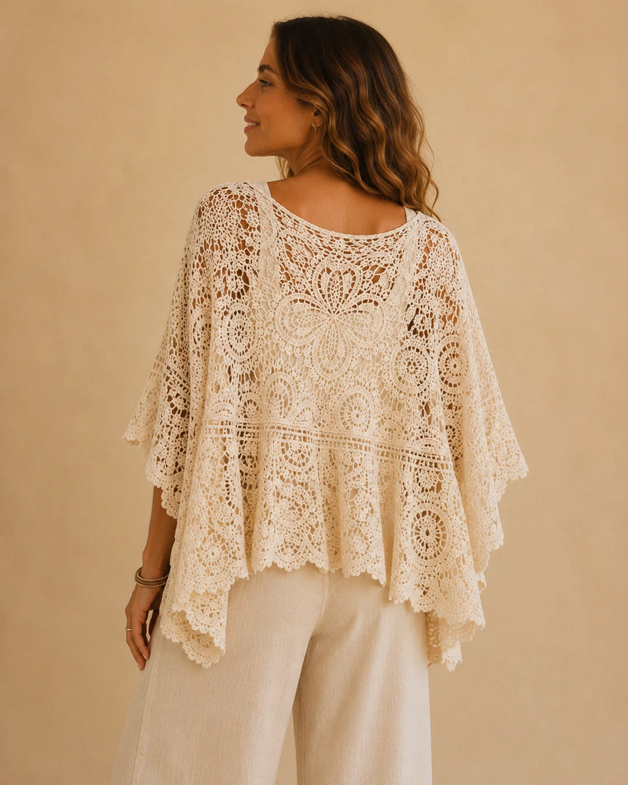 Poncho de crochet