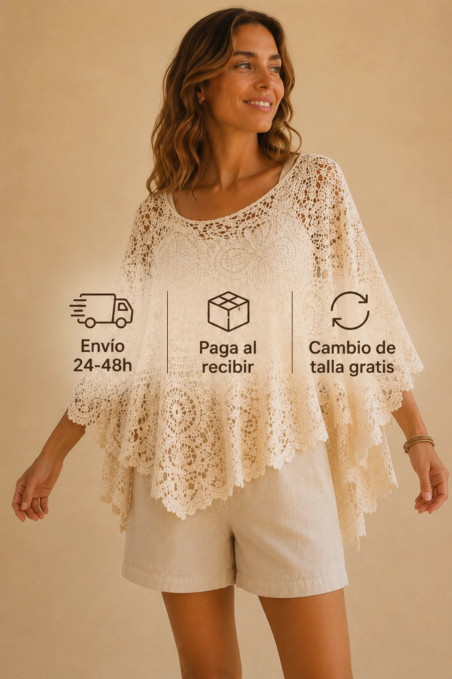 Poncho de crochet