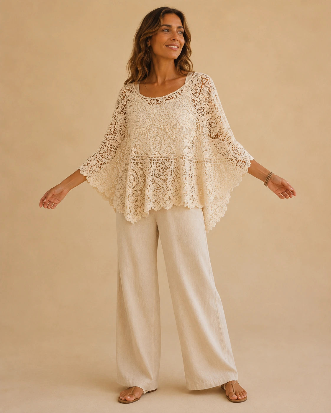 Poncho de crochet