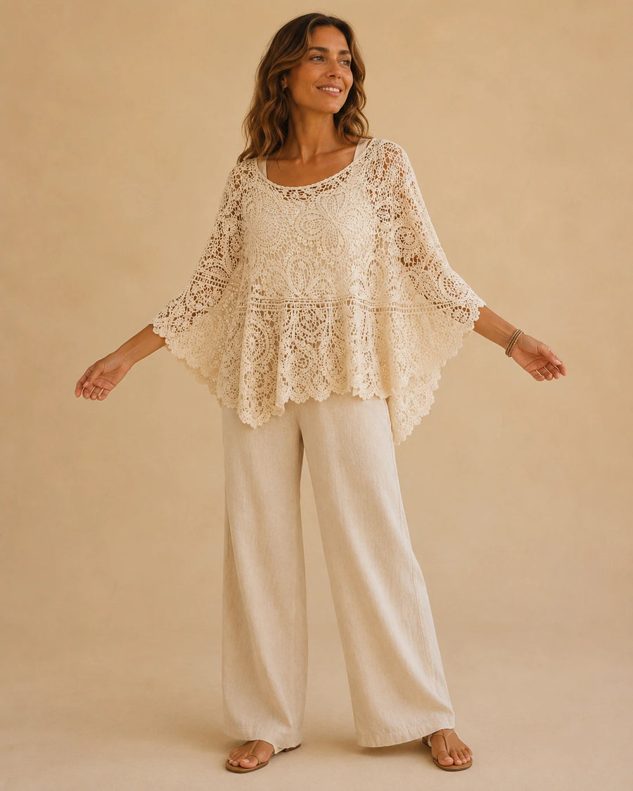 Poncho de crochet