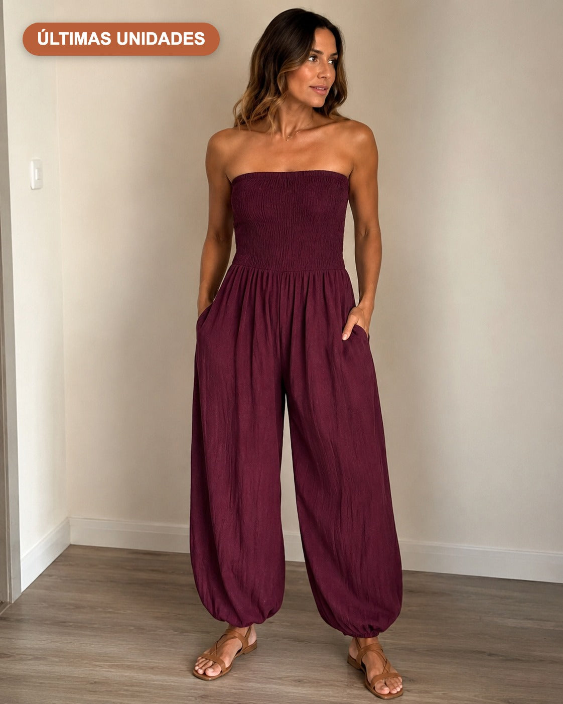 Mono smocked berenjena - Últimas unidades